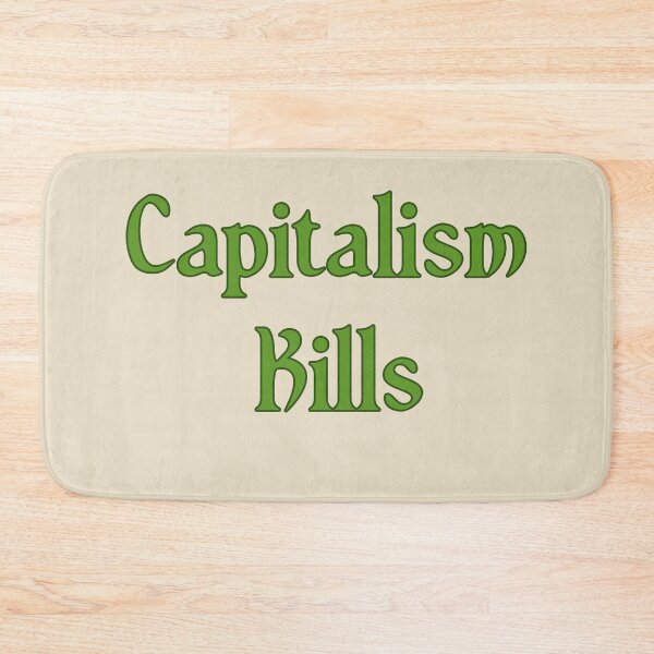 Item preview, Corporate Greed Poster | Anti-Capitalist Dystopian Art - Capitalism Kills Slogan Design, Socialist Wall Decor & Political Protest Stickers designed and sold by RevolutionToday.
