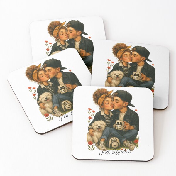 Item preview, Romantic Pet Lovers Cozy Moment Art designed and sold by Creovibee.