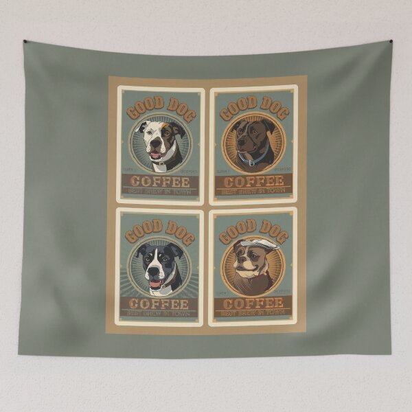 Item preview, Good Dog Coffee Poster Collection | Retro Vintage Café Dog Art designed and sold by AM-little-shop.