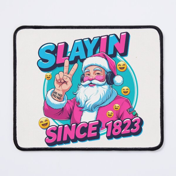 Item preview, Funny Santa Slayin Since 1823 Shirt – Bold Pink Retro Christmas Design | Playful Holiday Gift designed and sold by wellie-chic.