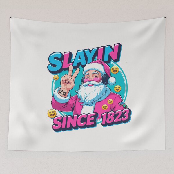 Item preview, Funny Santa Slayin Since 1823 Shirt – Bold Pink Retro Christmas Design | Playful Holiday Gift designed and sold by wellie-chic.
