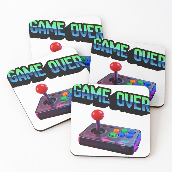 Item preview, GAME OVER Retro Arcade Stick Synthwave 80s Gamer T-Shirt designed and sold by Pandora´s Box.