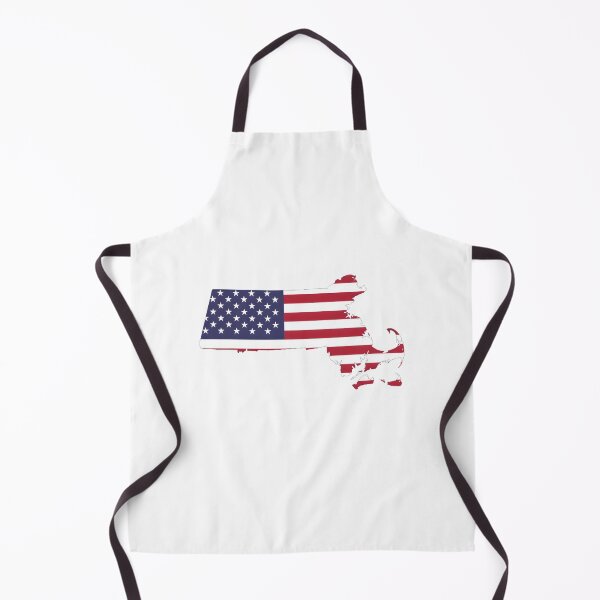 Item preview, Massachusetts USA Flag Silhouette – Stars and Stripes State Outline designed and sold by Paper Drip.
