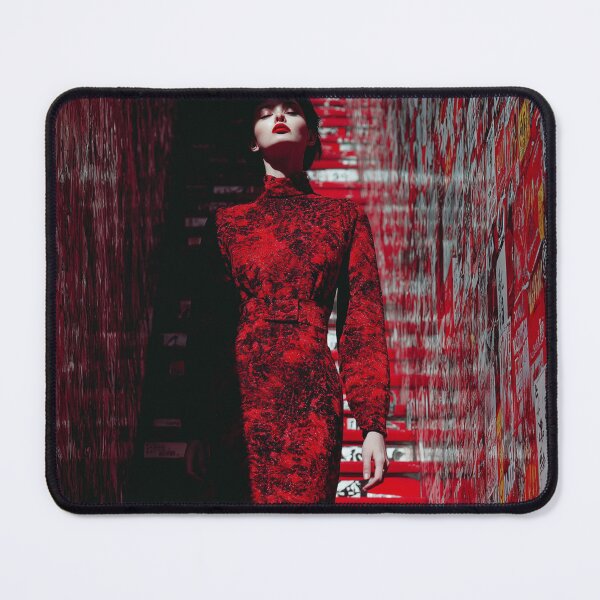Item preview, Lady in red in London - glamorous fashion portrait designed and sold by KsaveraArt.