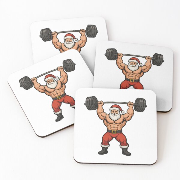 Item preview, Muscular Santa Lifting Barbell – Funny Fit Christmas Gym Shirt designed and sold by MeixGraphics.