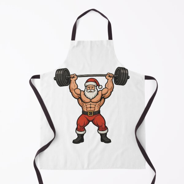 Item preview, Muscular Santa Lifting Barbell – Funny Fit Christmas Gym Shirt designed and sold by MeixGraphics.