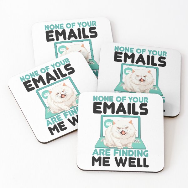 Item preview, Emails Are Finding Me Well – Angry Cat Laptop Humor designed and sold by JA World - Art & Design.
