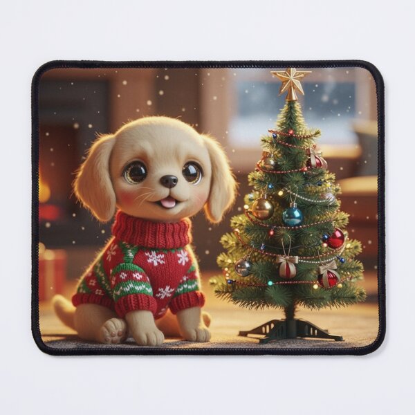 Item preview, Cute Dog in Christmas Sweater designed and sold by PetJoyPrintsCO.