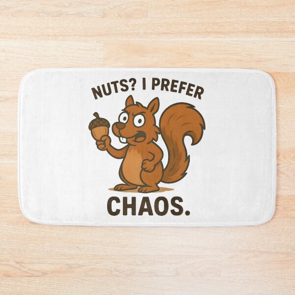 Item preview, Funny Angry Squirrel Cartoon Nuts I Prefer Chaos Quote Design. designed and sold by The-T-In-Retro.