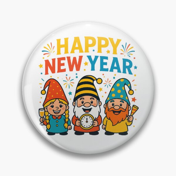 Artikelvorschau, Frohes Neues Jahr 2026! Gnome feiern Silvester entworfen und verkauft von NightWisdom.