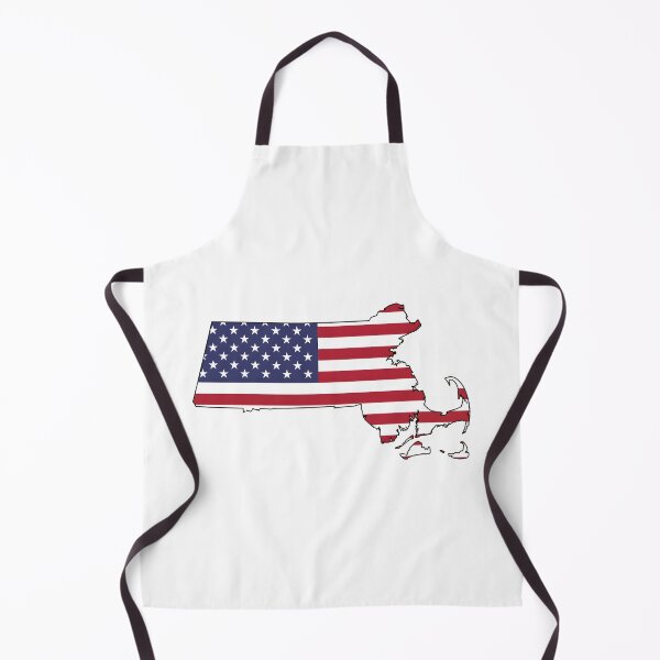 Item preview, Massachusetts USA Flag Silhouette – Stars and Stripes State Outline designed and sold by Paper Drip.