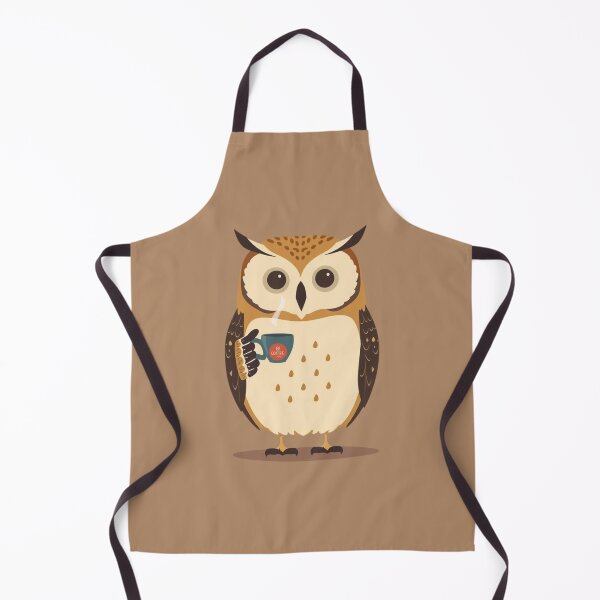 Item preview, Retro Coffee Owl Illustration | Cute Vintage Animal Art Print designed and sold by AM-little-shop.