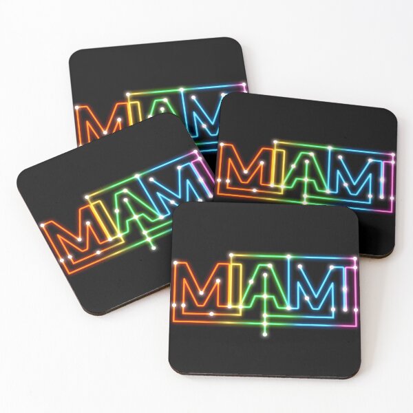 Item preview, Miami Neon Metro Map – Vibrant Nightlife City Glow designed and sold by Mavric Design.