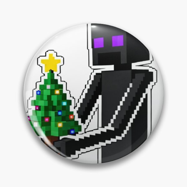Item preview, Pixel Christmas Tree Enderman Style Holiday Block Game Art designed and sold by Pandora´s Box.