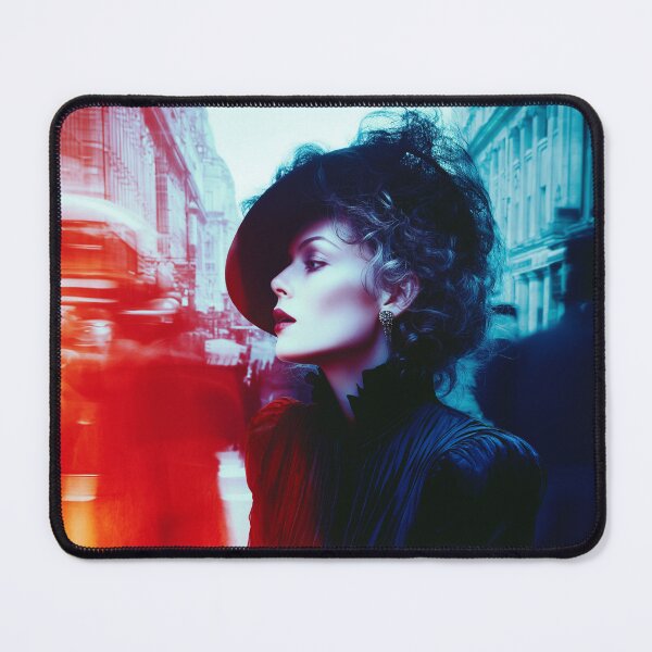 Item preview, Lady in black in London - glamorous fashion portrait designed and sold by KsaveraArt.