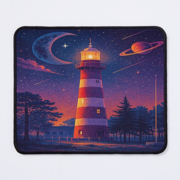 Item preview, Cosmic Lighthouse - A Surreal Space Scene designed and sold by Dimka19.