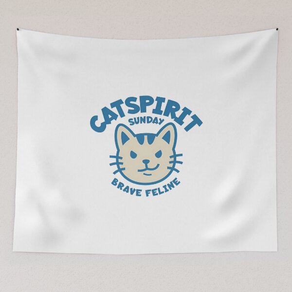 Item preview, Cat Spirit Brave Feline Sunday Mascot Graphic designed and sold by Oniyasha.