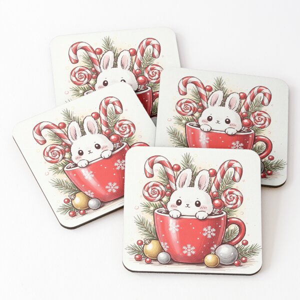 Item preview, Bunny in Christmas Mug designed and sold by PetJoyPrintsCO.