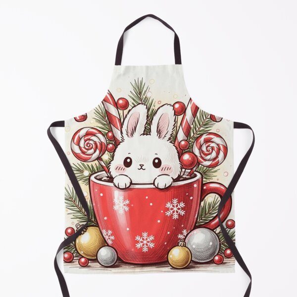 Item preview, Bunny in Christmas Mug designed and sold by PetJoyPrintsCO.
