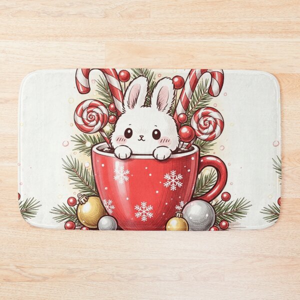 Item preview, Bunny in Christmas Mug designed and sold by PetJoyPrintsCO.