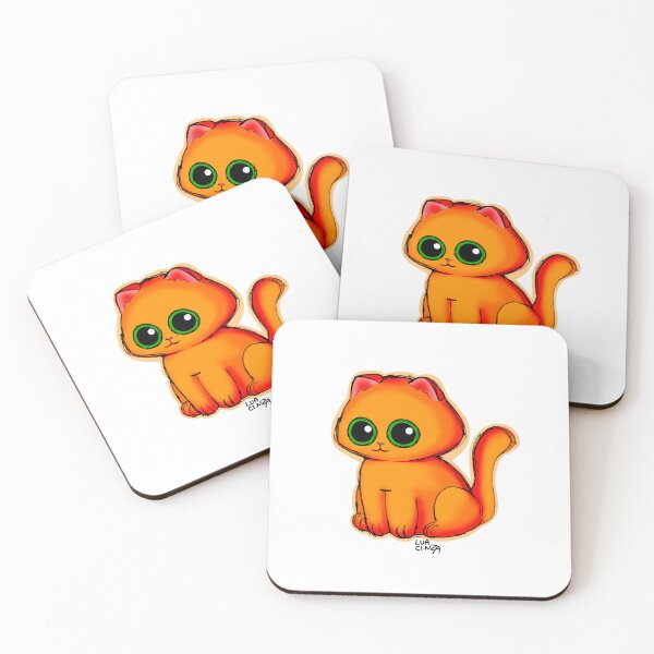 Item preview, orange cat with green eyes designed and sold by LuaCinza.