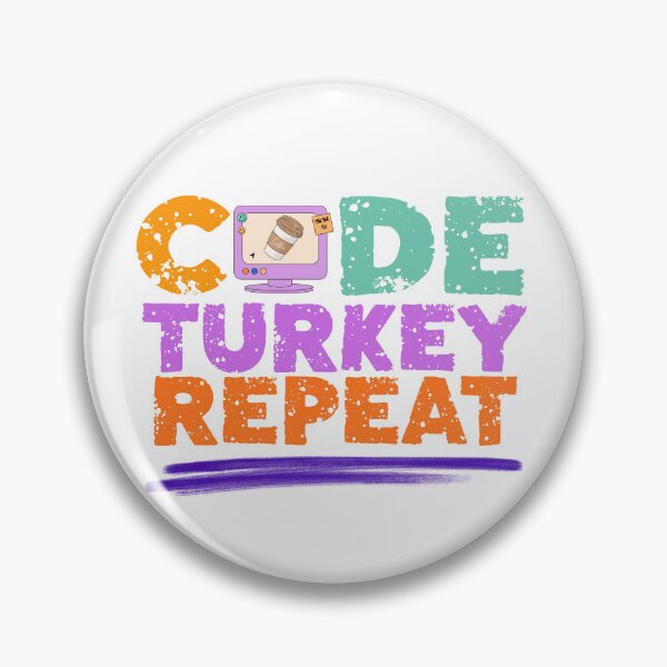 Artikelvorschau, Code Turkey Repeat – Lustiges Thanksgiving-Design für Programmierer entworfen und verkauft von PeteLawliiet.