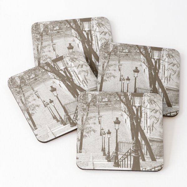 Item preview, Montmartre Steps and Parisian Lamp Posts designed and sold by CarolinaReina.