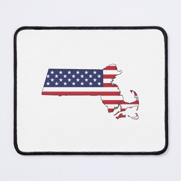 Item preview, Massachusetts USA Flag Silhouette – Stars and Stripes State Outline designed and sold by Paper Drip.