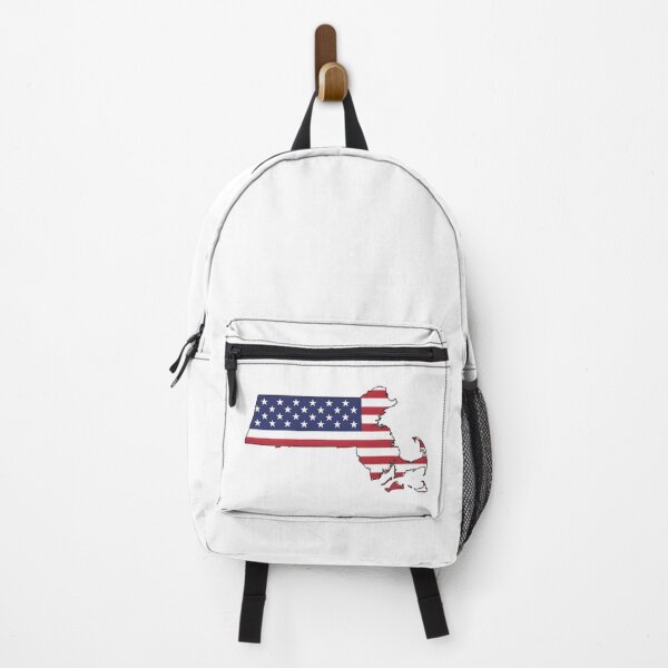 Item preview, Massachusetts USA Flag Silhouette – Stars and Stripes State Outline designed and sold by Paper Drip.