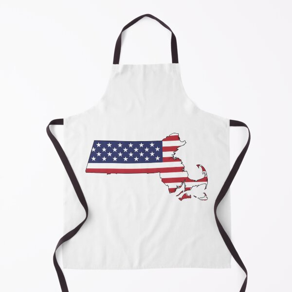 Item preview, Massachusetts USA Flag Silhouette – Stars and Stripes State Outline designed and sold by Paper Drip.