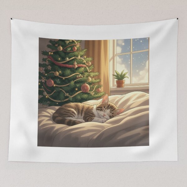 Item preview, Kitten Sleeping Under the Tree designed and sold by PetJoyPrintsCO.