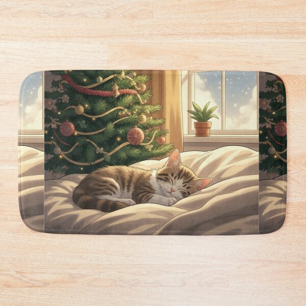 Item preview, Kitten Sleeping Under the Tree designed and sold by PetJoyPrintsCO.