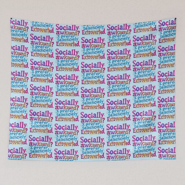 Item preview, Selectively Extroverted Funny Introvert Quote designed and sold by SholoStudio.
