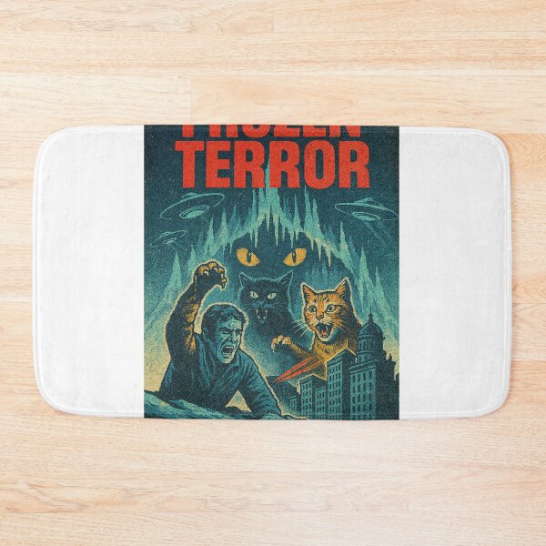 Item preview, Vintage Giant Cat Monster Horror - Retro 80s B-Movie Style Poster designed and sold by Vallentinez.