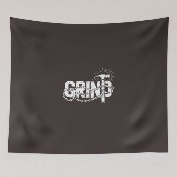 Item preview, GRIND – Hustle Hard Hammer & Chains Motivation Art designed and sold by Ajayk27.