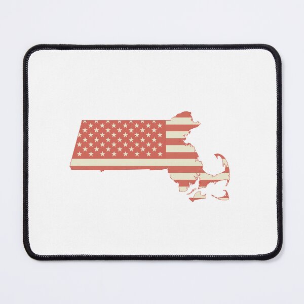 Item preview, Massachusetts USA Flag Silhouette – Stars and Stripes State Outline designed and sold by Paper Drip.