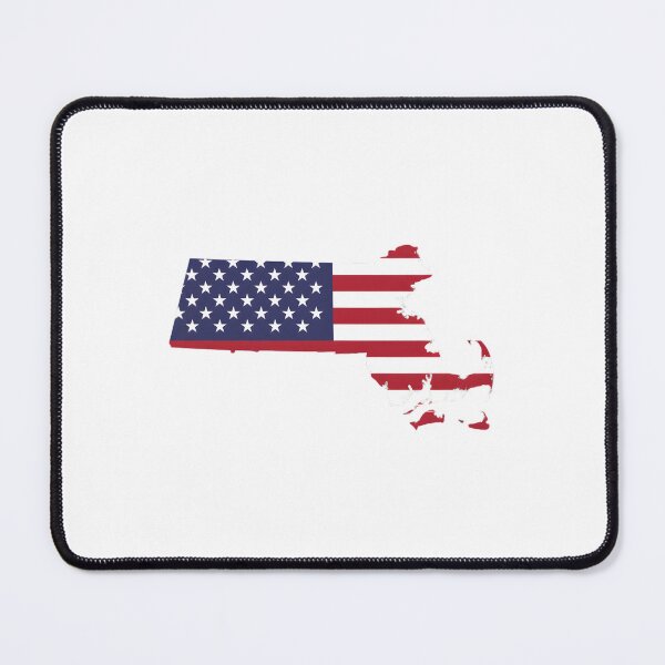 Item preview, Massachusetts USA Flag Silhouette – Stars and Stripes State Outline designed and sold by Paper Drip.