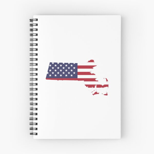 Item preview, Massachusetts USA Flag Silhouette – Stars and Stripes State Outline designed and sold by Paper Drip.
