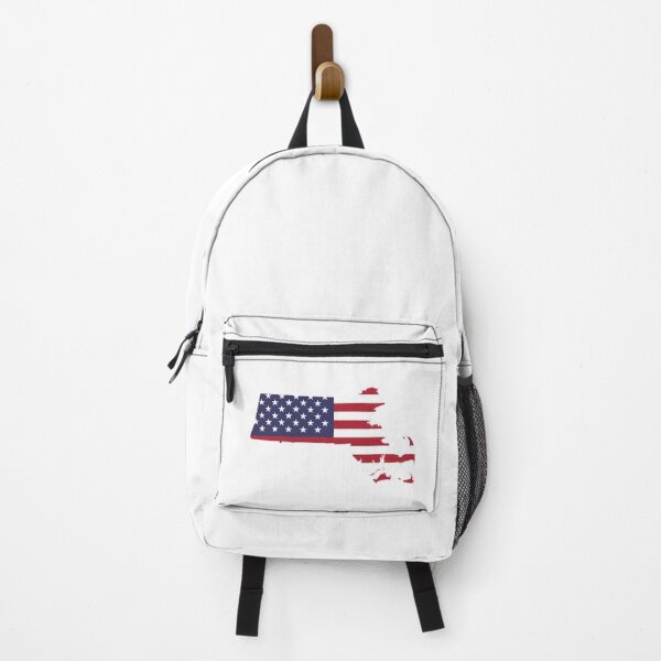Item preview, Massachusetts USA Flag Silhouette – Stars and Stripes State Outline designed and sold by Paper Drip.