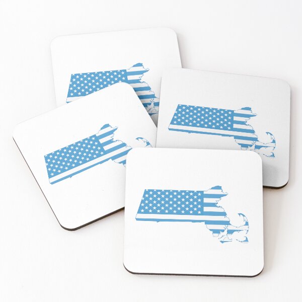 Item preview, Massachusetts Stars & Stripes State Silhouette – Classic Americana designed and sold by Paper Drip.