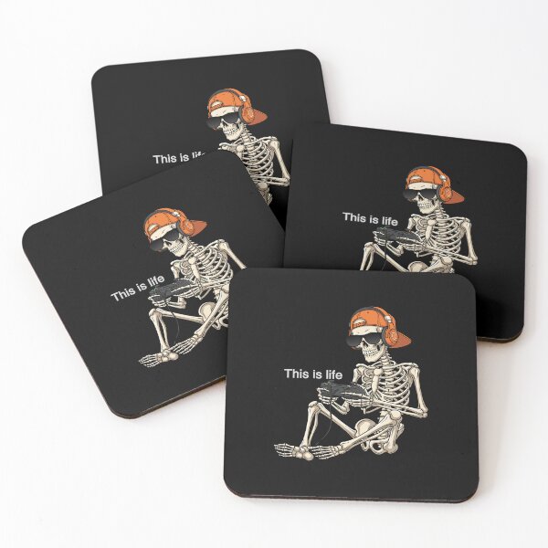 Item preview, Skeleton Gamer | This Is Life designed and sold by زينتريتي.