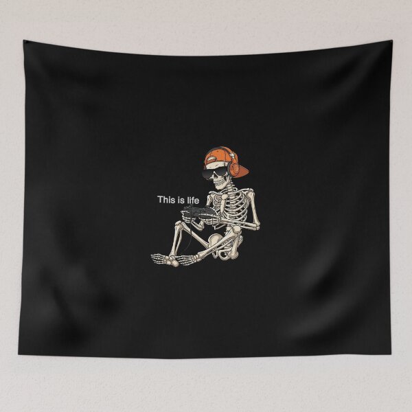 Item preview, Skeleton Gamer | This Is Life designed and sold by زينتريتي.