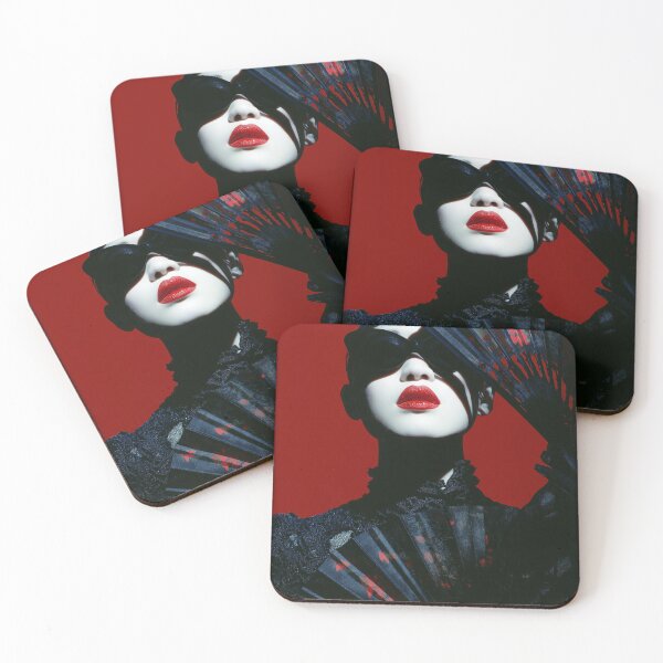 Item preview, Geisha with fan - glamorous fashion portrait designed and sold by KsaveraArt.