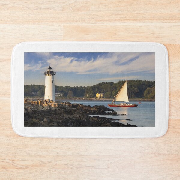 Item preview, Sailboat passing Portsmouth Harbor Lighthouse designed and sold by Gerard Fornarotto.