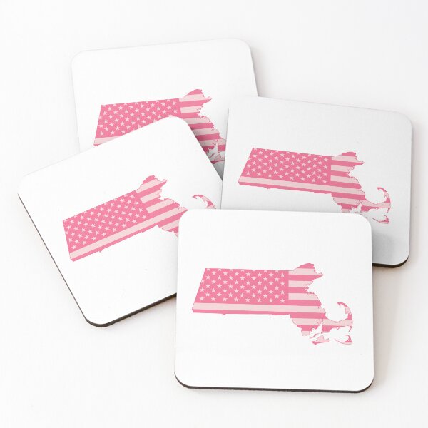 Item preview, Massachusetts State Pop Pink Stars & Stripes – Trendy Pink designed and sold by Paper Drip.