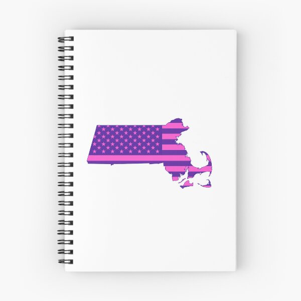 Item preview, Massachusetts Pop Pink State Flag – Modern Fun Colors designed and sold by Paper Drip.