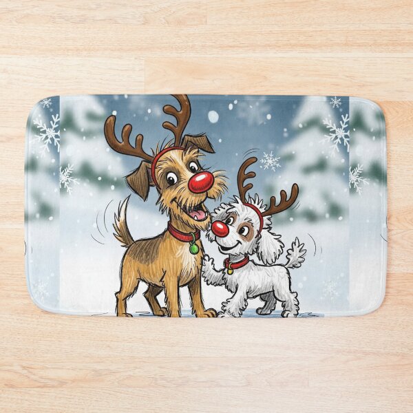 Item preview, Dogs Dressed as Reindeers designed and sold by PetJoyPrintsCO.