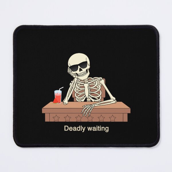Item preview, Deadly Waiting | Funny Skeleton Art designed and sold by زينتريتي.