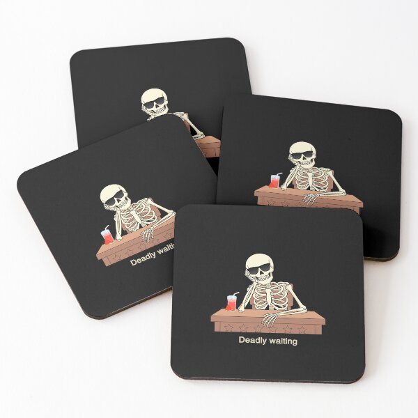 Item preview, Deadly Waiting | Funny Skeleton Art designed and sold by زينتريتي.