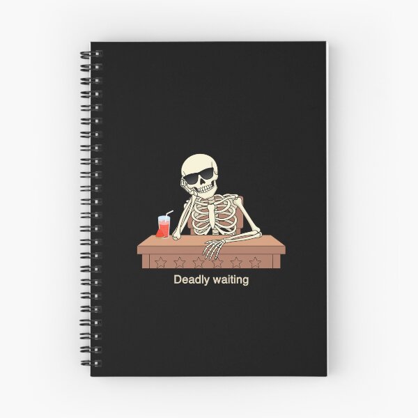 Item preview, Deadly Waiting | Funny Skeleton Art designed and sold by زينتريتي.